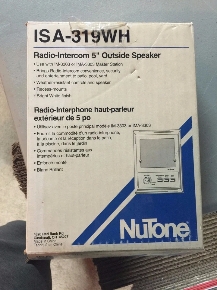 *New* NuTone ISA-319WH Outdoor Patio Intercom Speaker IM-3303 IMA-3303 IS-319 - Image 3 of 4