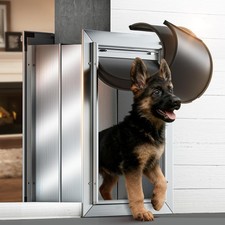 Dog Door for Wall Medium Doggy Door, Heavy Duty Cat Pet Door, All Aluminum Frame
