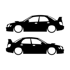Set Of 2 Car Decal Stickers For Subaru Impreza Wrx Sti 2nd Gen Bug Eye Set Of 2 Car Decal Stickers For Subaru Impreza Wrx Sti 2nd Gen Bug Eye