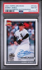 2021 TOPPS ARCHIVES FAN FAVORITES AUTOS #FFABJ BOBBY JENKS PSA 8 AUTO