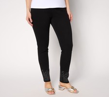 Women with Control Women's Petite Pants PXL Tummy Prime Stretch Black A696474