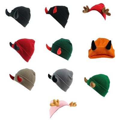 Knitted Women Beanie Hat Novelty Beanie Cap Halloween Cosplay Costume Party Hat
