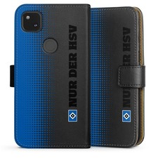 Klapphülle Google Pixel 4a  Handytasche Lederhülle Tasche HSV Logo transparent