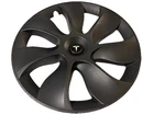 Tesla Model Y 19” Uber Turbine Style Wheel Cover Matte Black Tesla Logo Cap