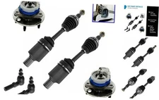  Front Steering & Drivetrain Kit CV Axle Shaft Assembly Tie Rod Wheel PSA58643