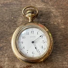 1898 Waltham American Antique Pocket Watch Gold Filled Seaside
