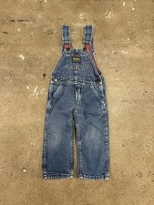 Vintage OshKosh B'Gosh Toddler Overalls 2T USA Made Farm Workwear Flannel Lined
