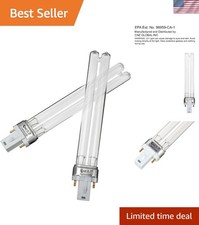 13 Watts G23 Base UV-C Germicidal Ultraviolet Light Bulb, 2 Pack