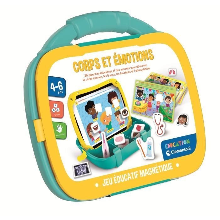 Clementoni mallette magnétique apprentissage corps humain et gestion émotions enfant 2 ans