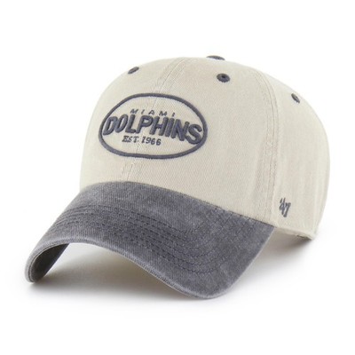 '47 Brand Cap NFL Miami Dolphins BREAKING TRAIL Clean Up Basecap Logo Used-Look