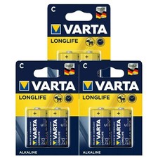 6x Varta Longlife C LR14 1,5V Alkaline Batterien Made in Germany