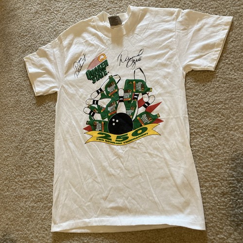 Quaker State Shirt 250 Pro Bowling Tournament Dave D'Entremont David Ozio Signed