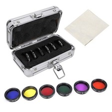 6 PCS 1.25Inch Colorful Telescope Filter Kit, Telescope Moon Filter with Stor...