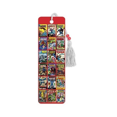 Bookmark Premier Tassel Marvel Comic Book Covers Hulk Iron Man Thor Avengers