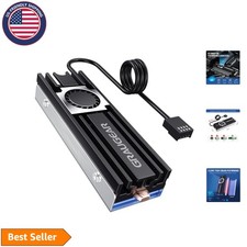 M.2 NVMe SSD Heatsink with Copper Heat Pipe & 20mm Cooling Fan
