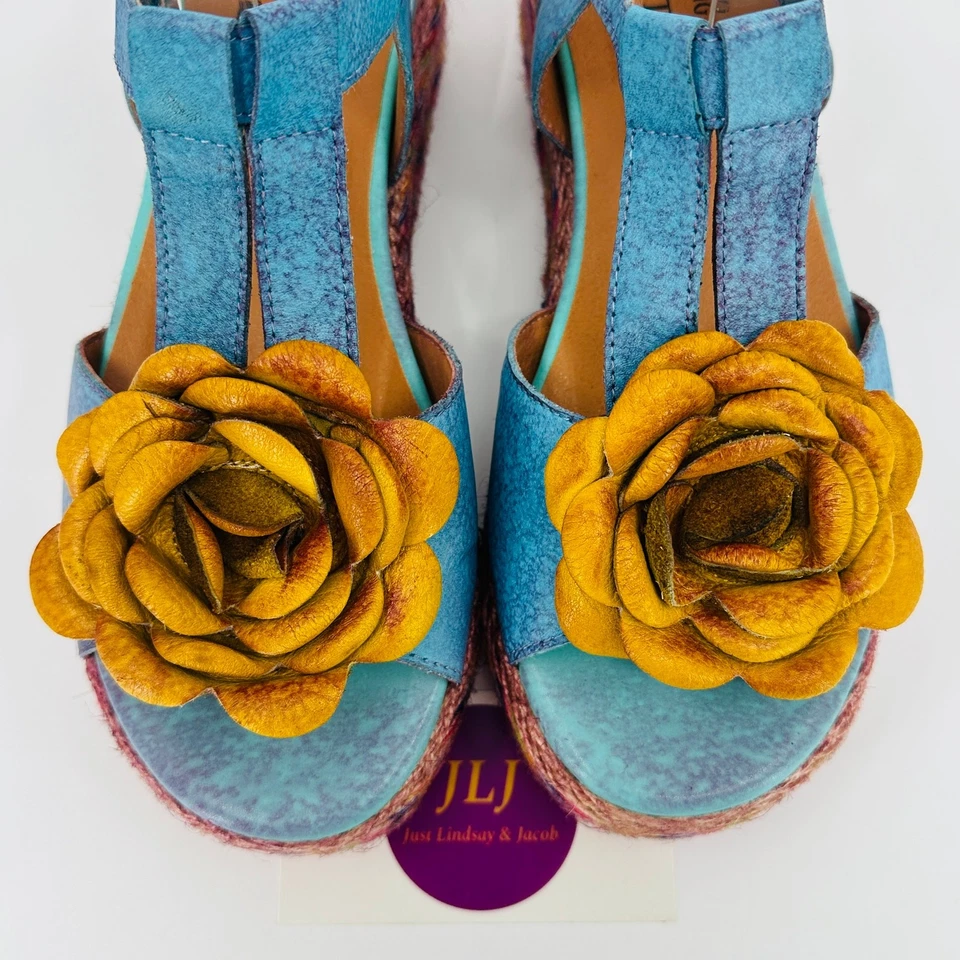 L'Artiste by Spring Step Women's Tempest Sandals Blue Multi Size 38 EU/ 7.5-8 US - Image 4 of 4