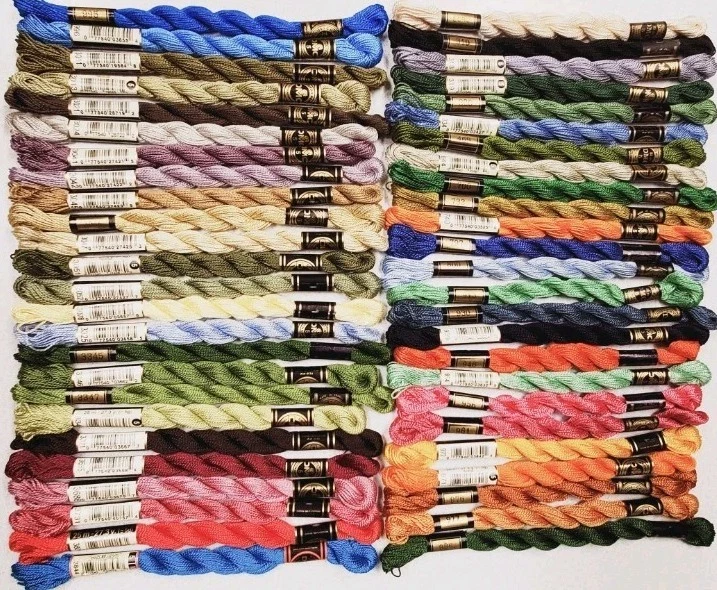 Lot of 50 RANDOM DMC #3 Perle Pearl Embroidery Floss Lot of 50 Different Colors - Image 3 of 4