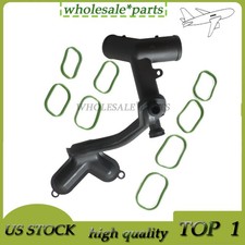 Lower Engine Coolant Pipe &amp; 8 Gaskets Fit Land Rover Sport Jaguar XK XJ XF