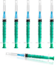 100 Pack 3ml Luer Lock Syringes with 23G 1" Needle Sterile Disposable Lab Use