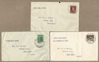 Australia 1938 Plain Koala Platypus KGVI Red Brown FDC Cover x3 postmark Panania