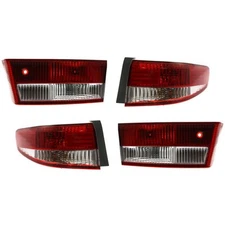 Tail Light Set For 2003-2004 Honda Accord Left and Right Side Inner and Outer