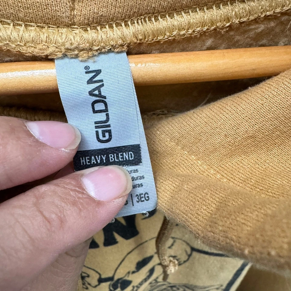 Sudadera con Capucha Gildan Para Hombre Talla 3XL Amarillo Mostaza Esqueleto Café Gráfico Sudadera Foto 4 de 4