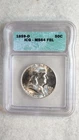 1959 D ICG MS64 FBL FRANKLIN HALF GEM UNCIRCULATED SILVER 50C Coin START @ .99!