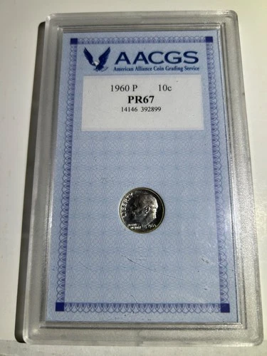 1960 Roosevelt Dime AACGS PR-67