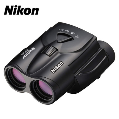 Nikon Sportstar Zoom 8-24x25 Binoculars Black Porro Prism Compact Field Sports