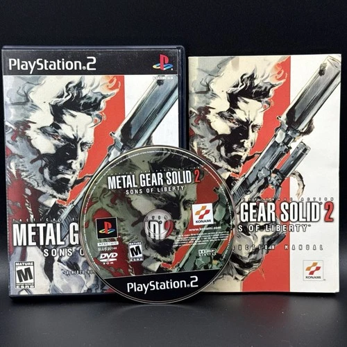 Metal Gear Solid 2 Greatest Hits (Playstation 2, PS2) - CIB w/ Manual & Tested