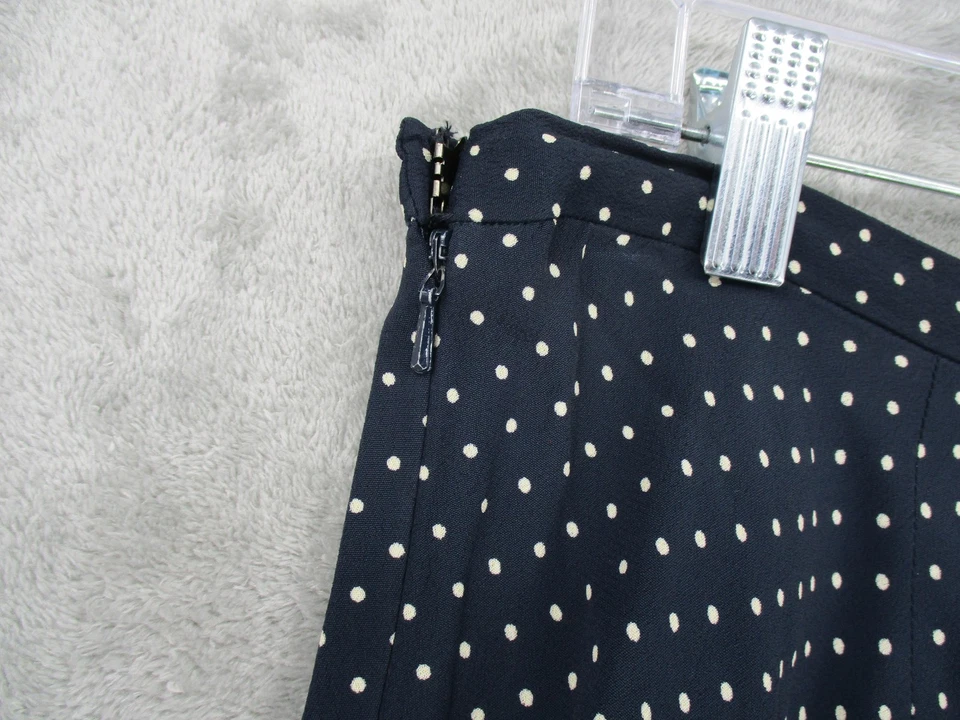 Falda De Colección DKNY 14 Lunares Azul Marino Años 90 Y2K Mini Preppy Retro Fluida Cremallera Foto 3 de 4