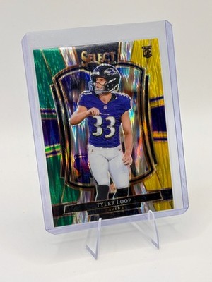 2025 Panini Select Tyler Loop Rookie Card [Green Yellow Prizm Shock] #161 (RC)