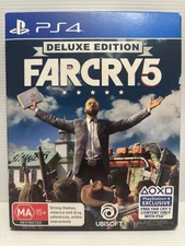 FarCry 5 Deluxe Edition Playstation PS4 Complete With CD Map Game Free Postage