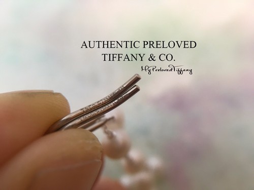 Tiffany & Co Elsa Peretti By The Yard 5 Mini Pearl Dangling Earrings Silver - Picture 7 of 7