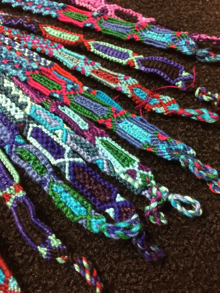 HAND WOVEN Friendship Bracelets WOVEN Multicolor Hippy UNISEX