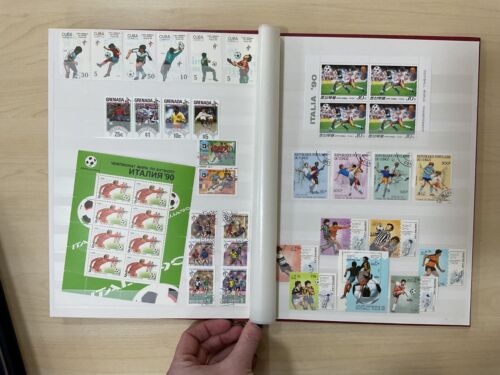 Football thematic stamps, sport large lot, 5 stock books 3.8kg #z442 - Imagen 20 de 21