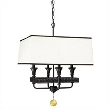  World Imports- Four Light Bronze Chandelier