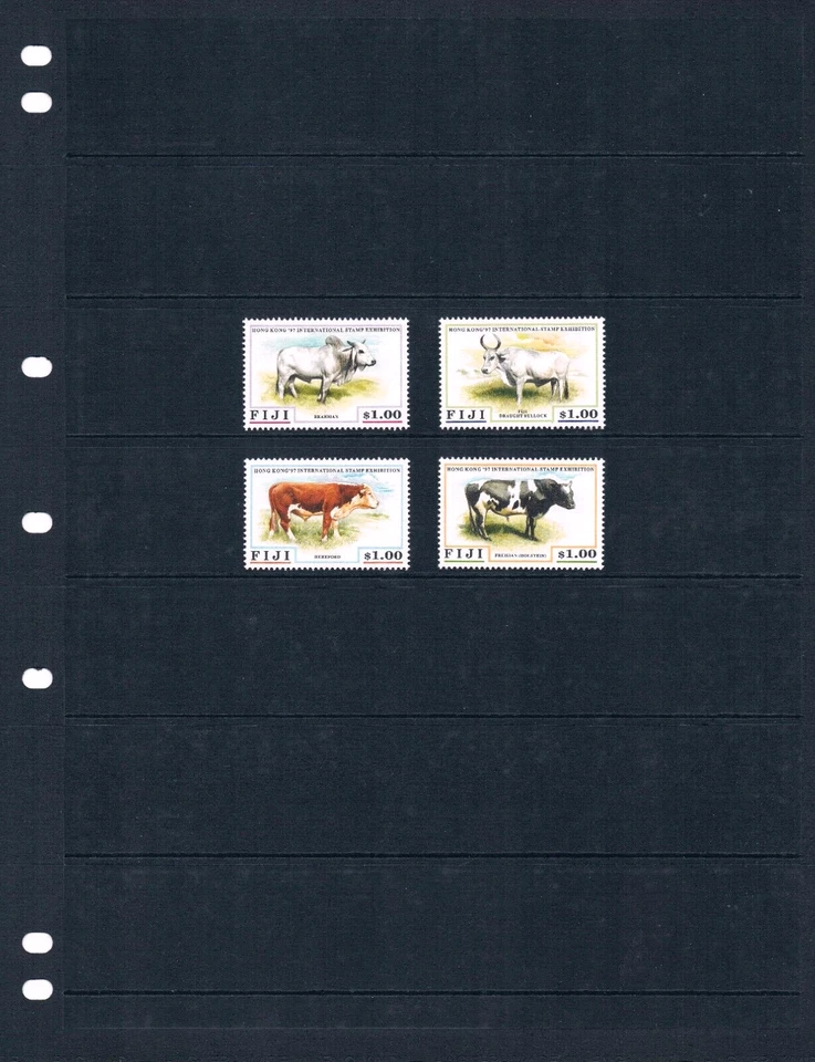 Valor Scott de $8,50 - 1997 FIJI razas de ganado, Océano Pacífico CV MNH NH UMM Foto 2 de 4