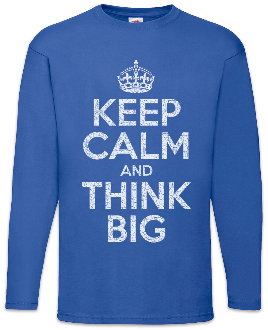 ALTRA T shirt manica lunga uomo Keep Calm And Think Big Worker Pump palestra fitness allenamento