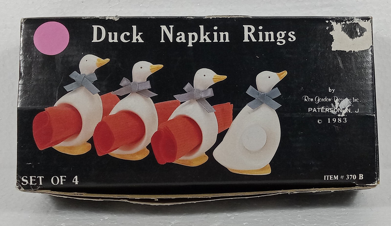 Ron Gordon Duck Napkin Rings Set of 4 Vintage 1983