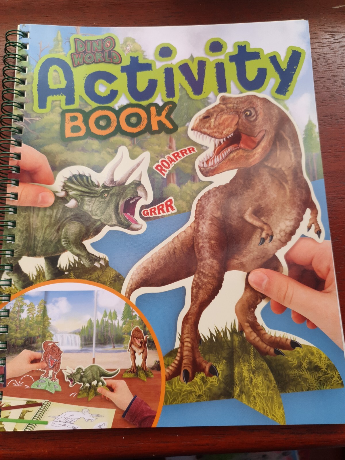 Dinosaurs activity book Dino World Activity Book Dinosaur colouring book pushout