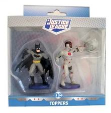 DC Justice League 2 pk Pencil Toppers - Batman Cyborg  Figure Toys