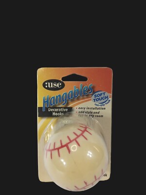 Hangables Decorative Baseball Hook Soft Touch Coat Hat Hook Sports Kids Bedroom 