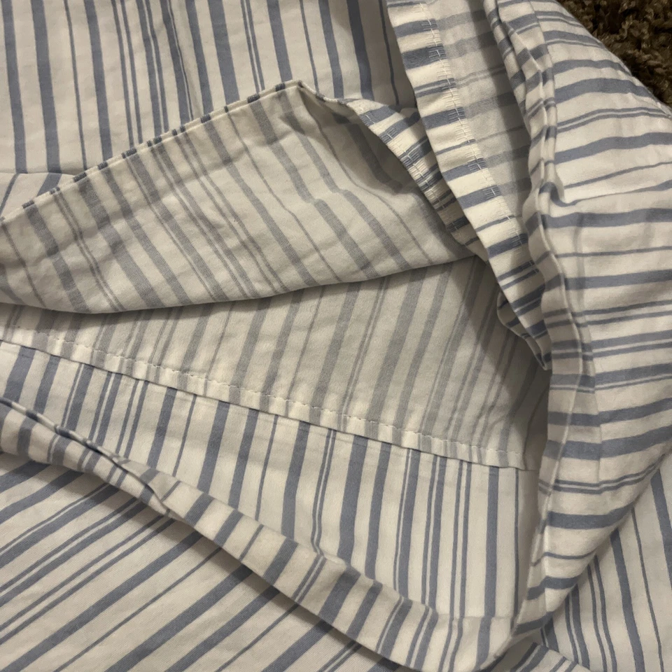 Target Threshold Twin flat sheet blue and white striped - Image 3 of 4