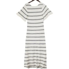Zara Cut out Ruffle Short Sleeve Maxi Slip Knit Dress S Unlined