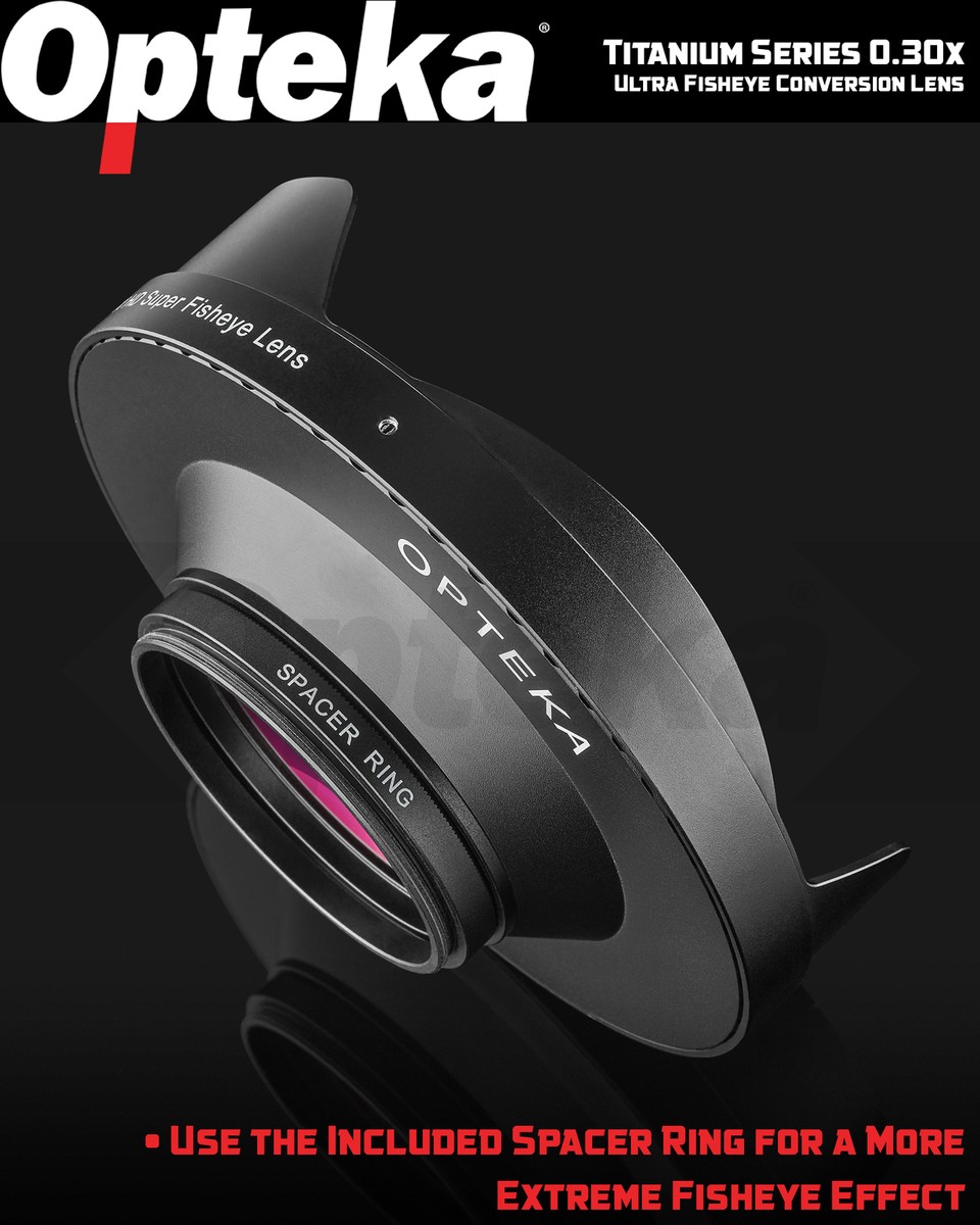 Opteka Titanium Series 0.3x HD Fisheye Lens for 67mm Video Camera