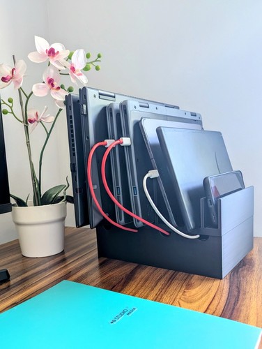 Multi Device Charging / Docking Station - Space Saving Device Organizer - Picture 5 of 16