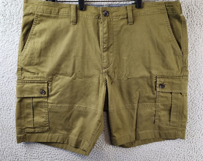 Treasure Bond Slim Fit Cargo Shorts Men's 40W Olive Green Button
