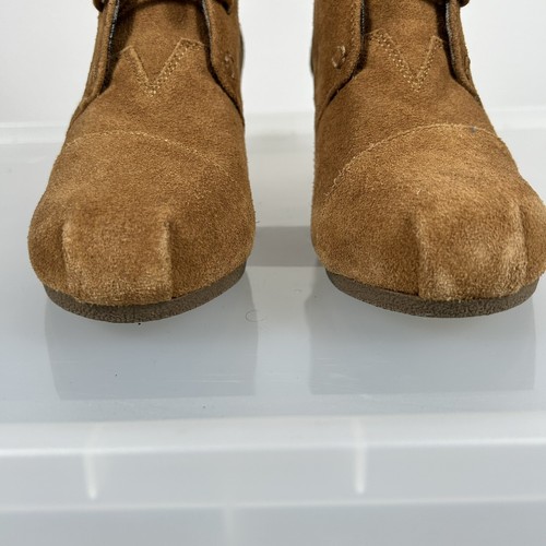 Bobs By Skechers Heel Shoes UK 5.5 Brown Women's Suede Wedge Mid Chukka Ankle - Picture 4 of 11