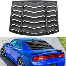For Dodge Charger 2011-2022 Rear Window Louver Scoop Sun Shade Cover Vent ABS